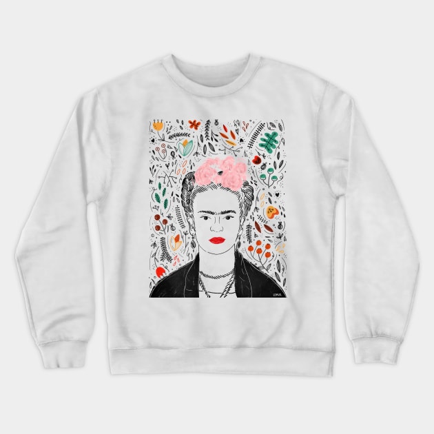 Frida Kahlo Crewneck Sweatshirt by christinelemus